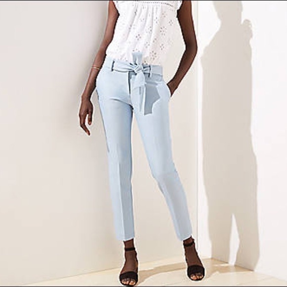 Loft Slim Tie Waist Pants